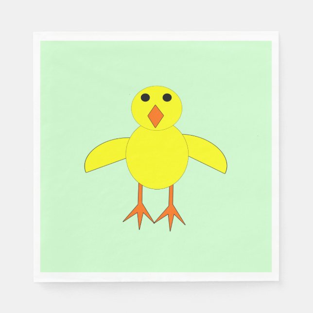 Cute Easter Chick Luncheon Napkin (Front)