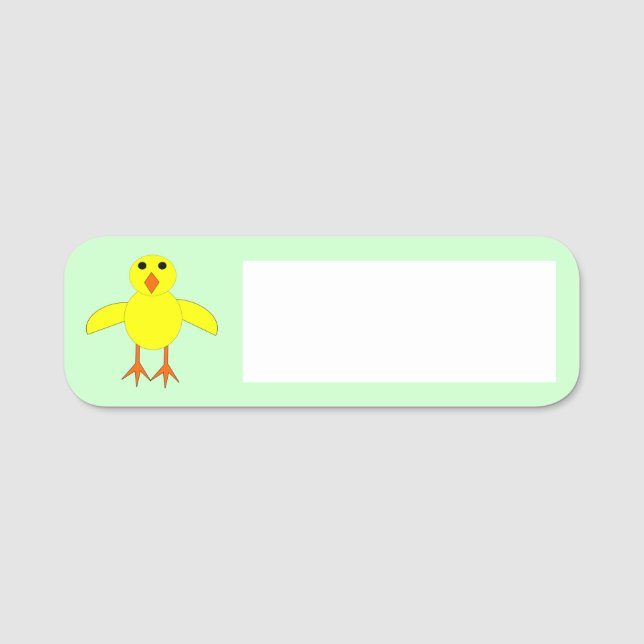 Cute Easter Chick Name Tag (Front)