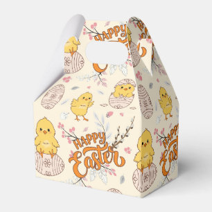 Cute Easter Chick Pattern Favour Box