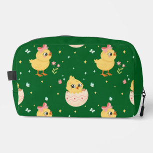 Cute Easter Chick with Pink Bow Seamless Pattern  Dopp Kit