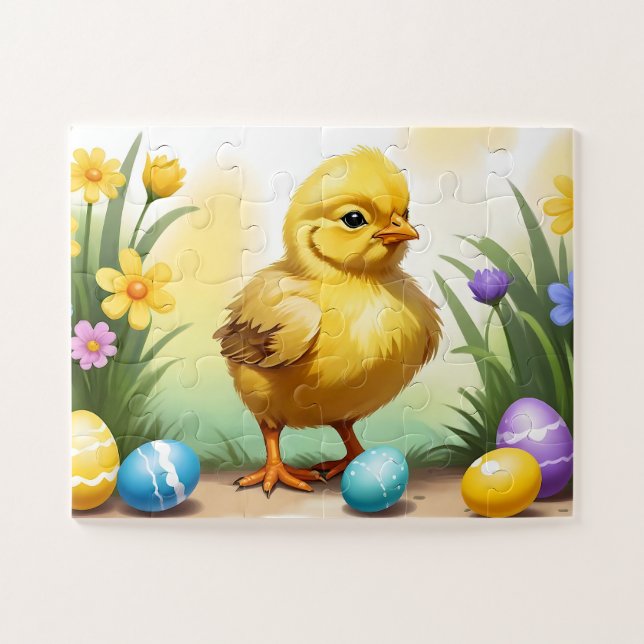 Cute Easter Chicken 1, Easter Jigsaw Puzzle (Horizontal)