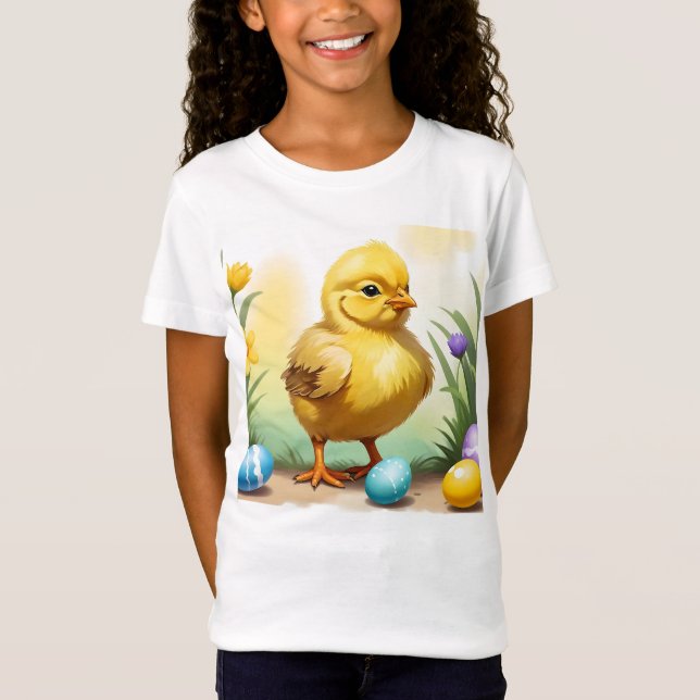 Cute Easter Chicken 1, Easter T-Shirt (Front)