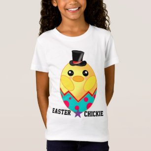 Cute Easter Chicken Happy Hat Spring Egg T-Shirt