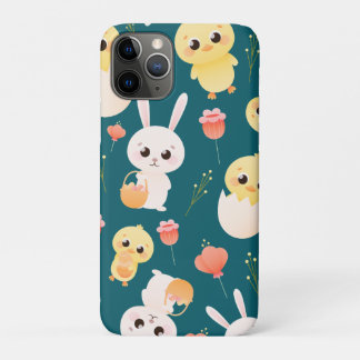 Cute Easter Chicks & Bunnies Seamless Pattern Case-Mate iPhone Case