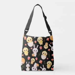 Cute Easter Chicks & Bunnies Seamless Pattern Orn Crossbody Bag