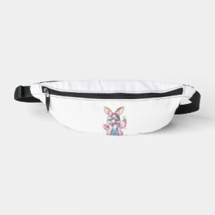 Cute Easter Day Bunny Blowing Bubble Rabbit Women  Bum Bags