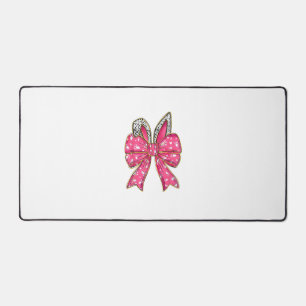 Cute Easter Day Coquette Bow Bunny Rabbit Womens G Desk Mat