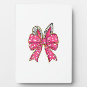 Cute Easter Day Coquette Bow Bunny Rabbit Womens G Plaque