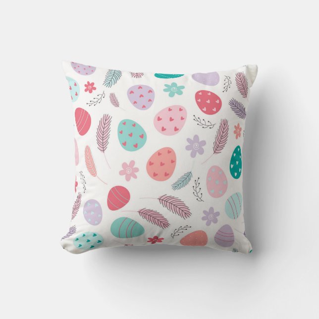 Cute Easter Egg Decoration, Easter Seamless Gift Cushion (Front)
