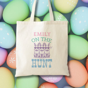 Cute Easter Egg Hunt Bag Personalised Name for Her