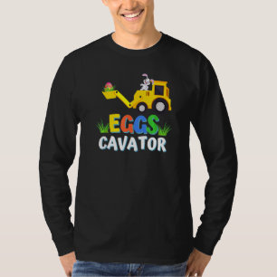 Cute Easter Egg Hunt For Kids  Excavator Toddler B T-Shirt