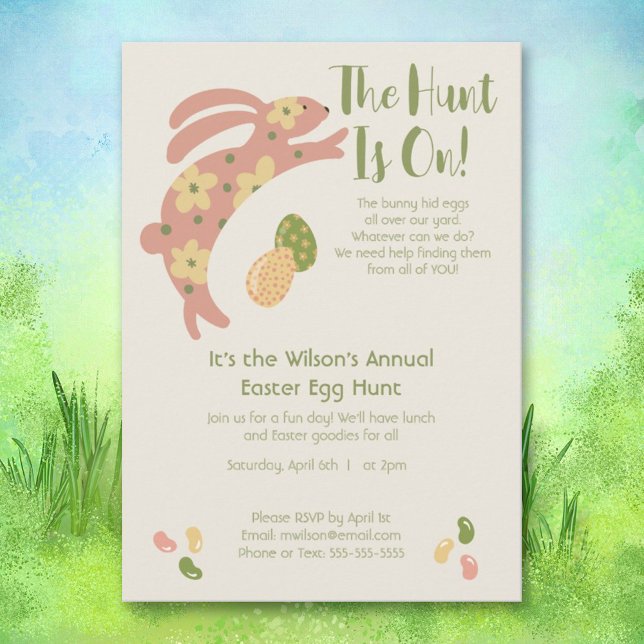 Cute Easter Egg Hunt Invitation (Creator Uploaded)