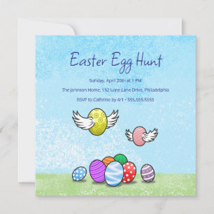 Cute Easter Egg Hunt Invitation