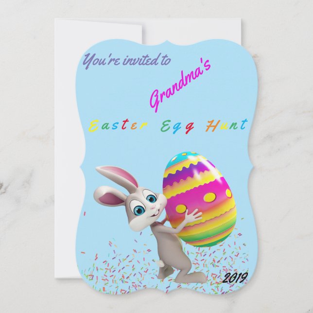 Cute Easter Egg Hunt w/ Sprinkles Invitation (Front)