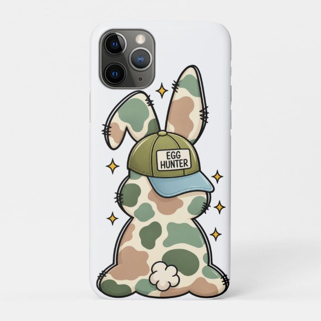 Cute Easter Egg Hunter Bunny – Funny Camouflage Ra Case-Mate iPhone Case (Back)