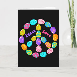 Cute Easter Egg Peace Love Graphic Kids Gift Idea  Card