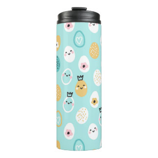 Cute Easter Eggs Pattern Kawaii Pastel Eggs Thermal Tumbler