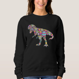 Cute Easter Eggs T Rex Dinosaur Saurus Dino Happy Sweatshirt