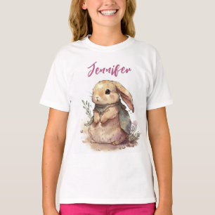 Cute Easter Girl T-Shirt Gift Personalised