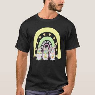 Cute Easter Gnome Bunny Ears Easter Rainbow Huntin T-Shirt