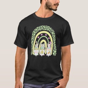 Cute Easter Gnome Bunny Ears Easter Rainbow Huntin T-Shirt