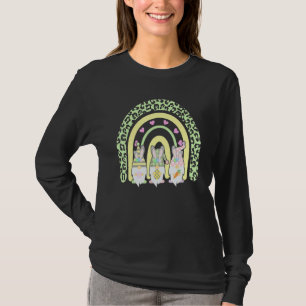 Cute Easter Gnome Bunny Ears Easter Rainbow Huntin T-Shirt