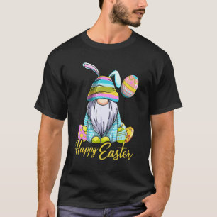 Cute Easter Gnome Eggs Hunting Basket Cute Happy E T-Shirt