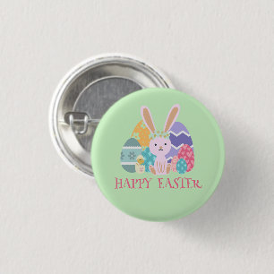 Cute Easter Group Eggs Happy Hoppy Easter day 3 Cm Round Badge