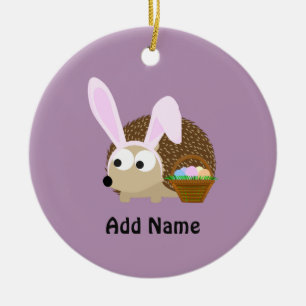 Cute Easter Hedgehog Ceramic Tree Decoration