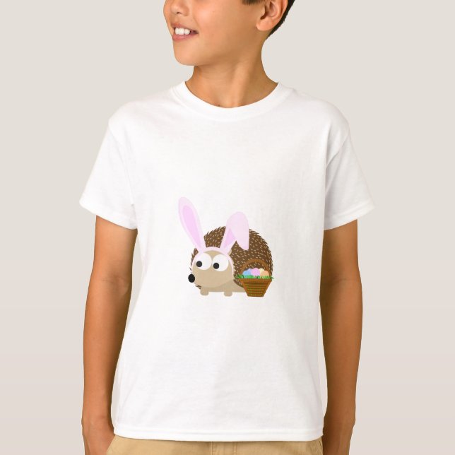 Cute Easter Hedgehog T-Shirt (Front)