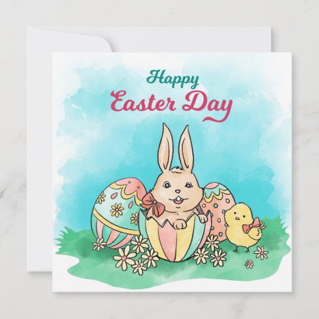 Cute Easter Holiday Card (Front)