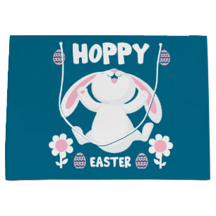 Cute Easter Holiday Rabbit Large Gift Bag
