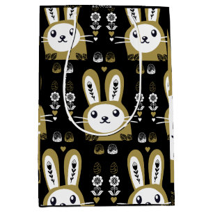 Cute Easter Holiday Rabbit Medium Gift Bag