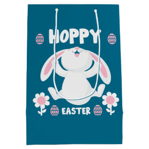 Cute Easter Holiday Rabbit Medium Gift Bag
