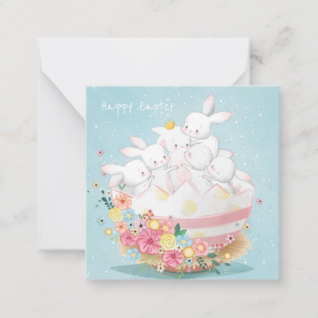 Cute Easter Note Card (Front)