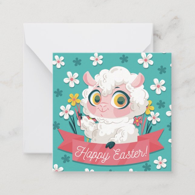 Cute Easter Note Card (Front)