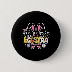 Cute Easter Nurse Eggstra Medical Crews Bunny Medi 6 Cm Round Badge