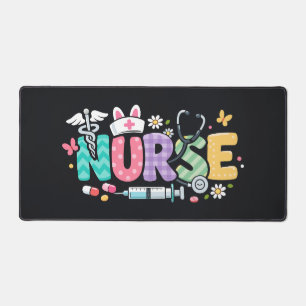 Cute Easter Nurse Medical Humor Desk Mat