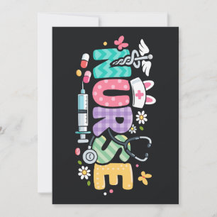 Cute Easter Nurse Medical Humor Invitation