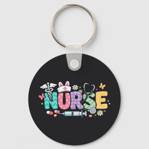 Cute Easter Nurse Medical Humor Key Ring