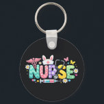 Cute Easter Nurse Medical Humor Key Ring<br><div class="desc">Colorful lettering with a nurse hat,  stethoscope,  flowers and playful medical symbols. A cheerful graphic celebrating caring nurses and healthcare professionals during the Easter season with a bright and friendly hospital atmosphere.</div>
