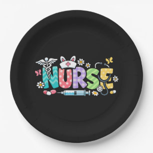 Cute Easter Nurse Medical Humour Paper Plate