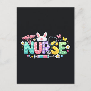 Cute Easter Nurse Medical Humour Postcard