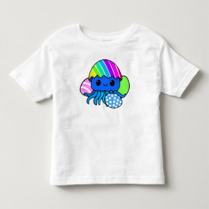 Cute Easter Octopus Kids Shirt with Colorful Eggs