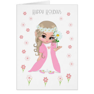 Cute Easter Princess & Pink Flowers