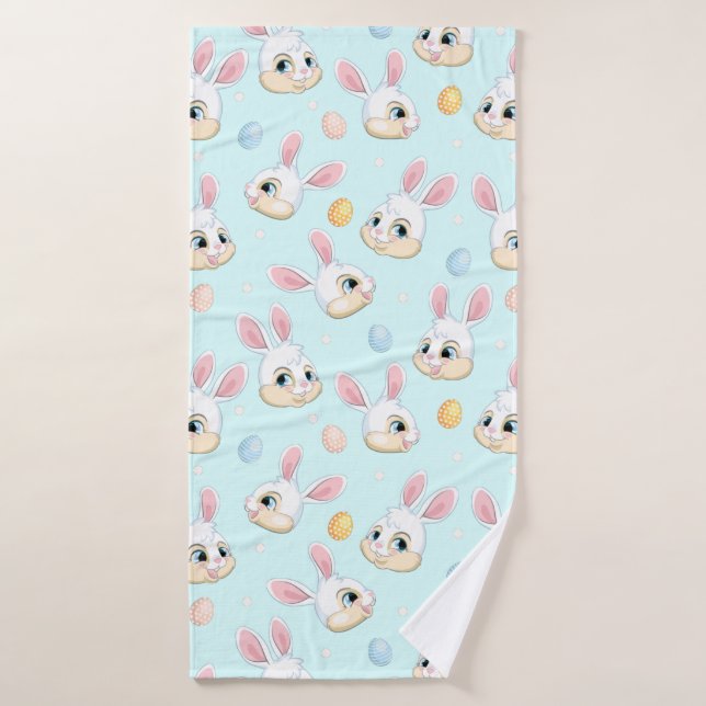 Cute easter rabbits  bath towel set (Bath Towel)