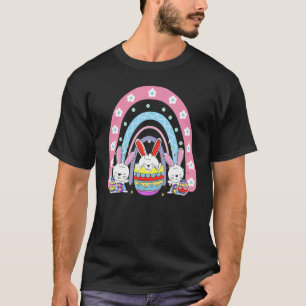 Cute Easter Rainbow Outfit Happy Easter Day Huntin T-Shirt