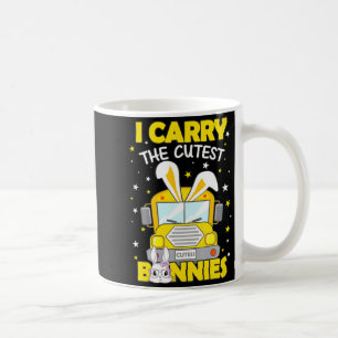 Cute easter school bus driver bunnies easter day t coffee mug