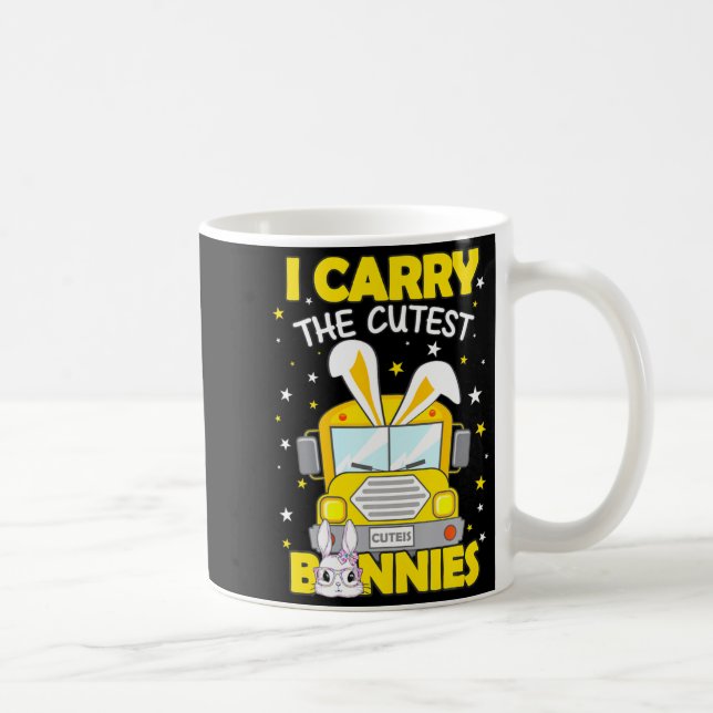 Cute easter school bus driver bunnies easter day t coffee mug (Right)