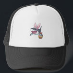 Cute Easter Shark Bunny Ears Basket Eggs Happy Eas Trucker Hat<br><div class="desc">Cute Easter Shark Bunny Ears Basket Eggs Happy Easter Gift T-Shirt</div>